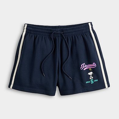 Juniors' Peanuts Graphic Lounge Shorts