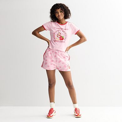 Juniors' Strawberry Shortcake Graphic Baby Tee