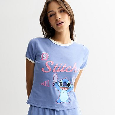 Juniors' Disney Stitch Graphic Tee