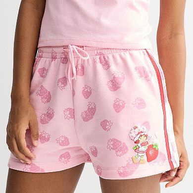 Juniors' Strawberry Shortcake Graphic Lounge Shorts