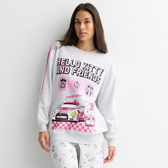 Juniors' Hello Kitty Graphic Fleece Pullover