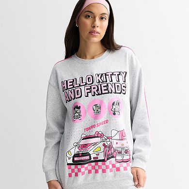 Juniors' Hello Kitty Graphic Fleece Pullover