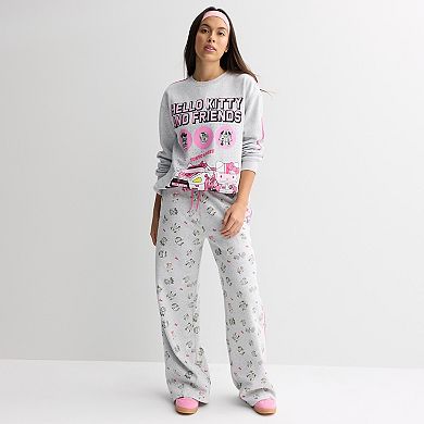 Juniors' Hello Kitty Graphic Fleece Pullover