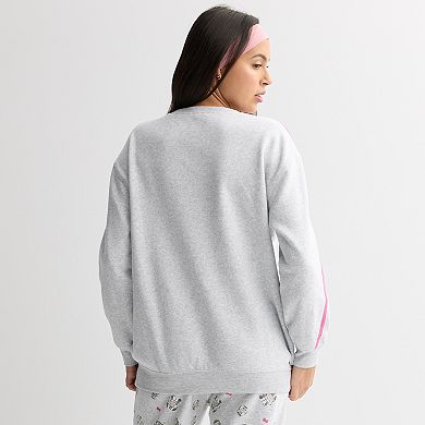 Juniors' Hello Kitty Graphic Fleece Pullover