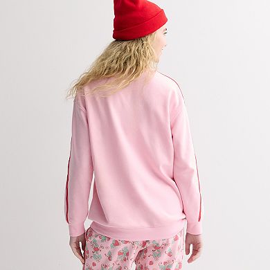 Juniors' Strawberry Shortcake Graphic Fleece Pullover