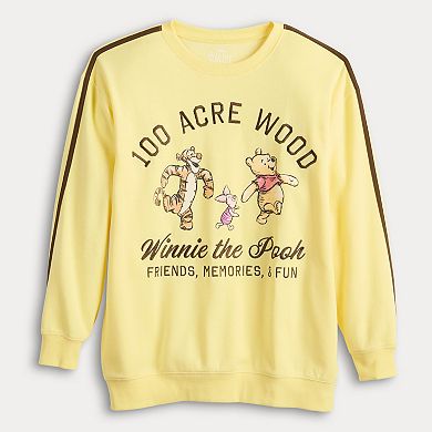 Juniors' Disney's Winnie the Pooh 100 Acre Wood "Friends, Memories & Fun" Graphic Fleece Pullover