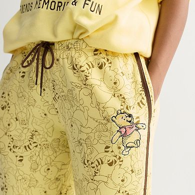 Juniors' Disney's Winnie the Pooh Characters Allover Print Graphic Lounge Pants