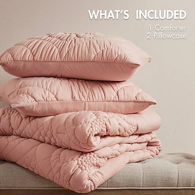 Madison Park Amelie Puffy Floral Quilting Comforter Set