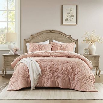 Madison Park Amelie Puffy Floral Quilting Comforter Set