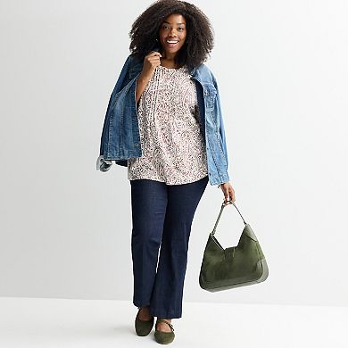 Plus Size Croft & Barrow® Pintuck Blouse