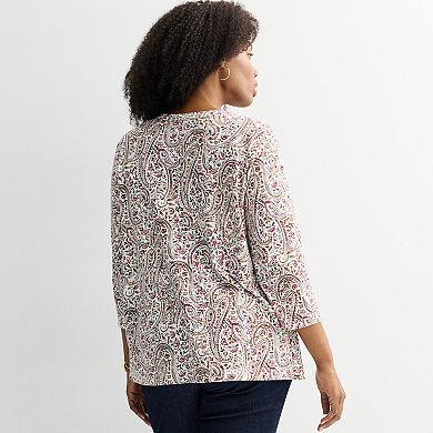 Plus Size Croft & Barrow® Pintuck Blouse
