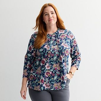 Plus Size Croft & Barrow® Pintuck Blouse