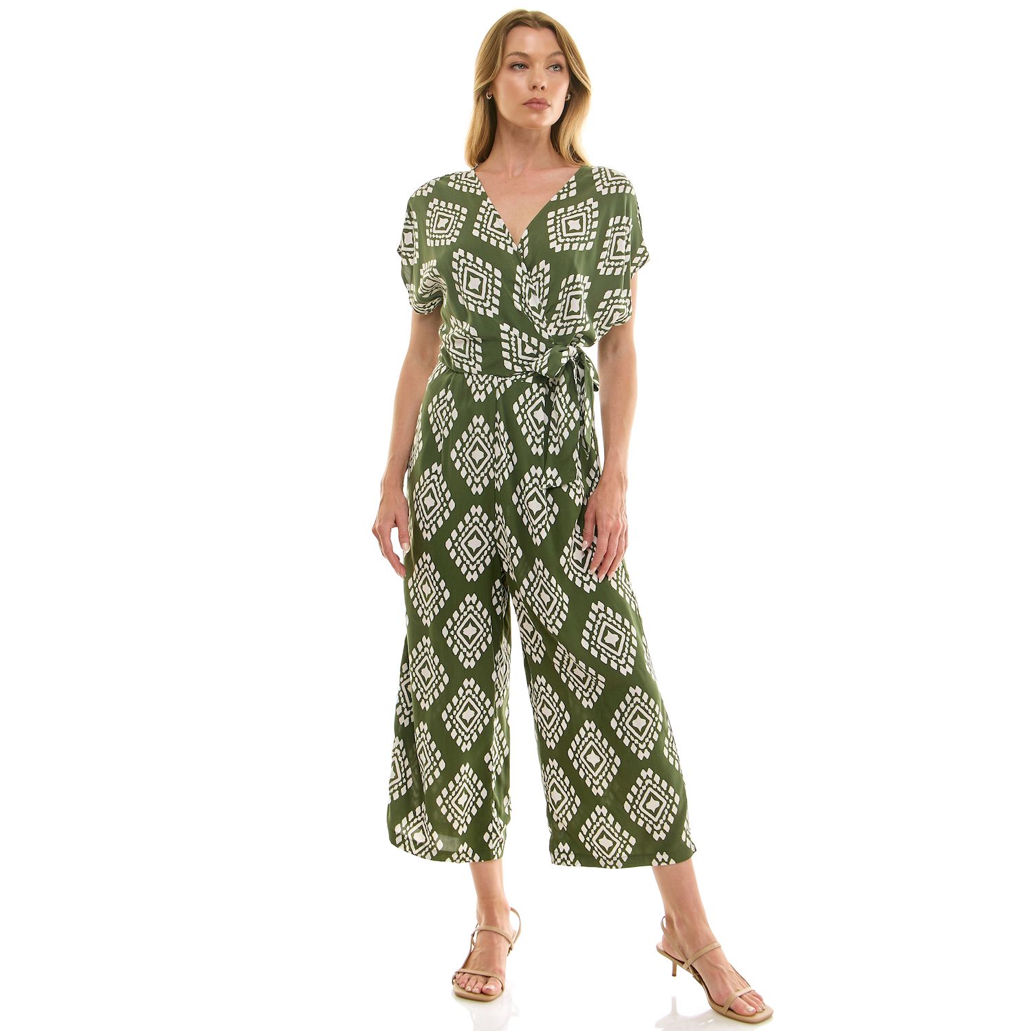 Женские комбинезоны Luxology Surplice Gaucho Jumpsuit