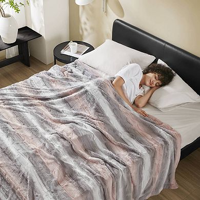 Madison Park Zuri Luxury Soft Faux Fur Bed Blanket