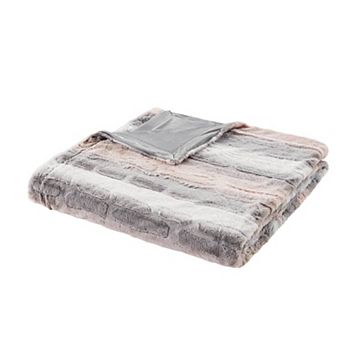 Madison Park Zuri Luxury Soft Faux Fur Bed Blanket