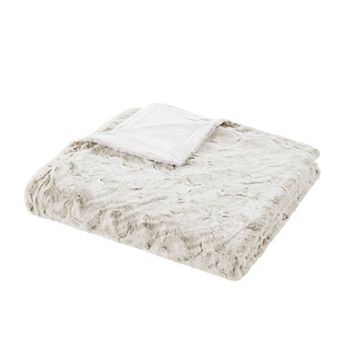 Madison Park Zuri Luxury Soft Faux Fur Bed Blanket