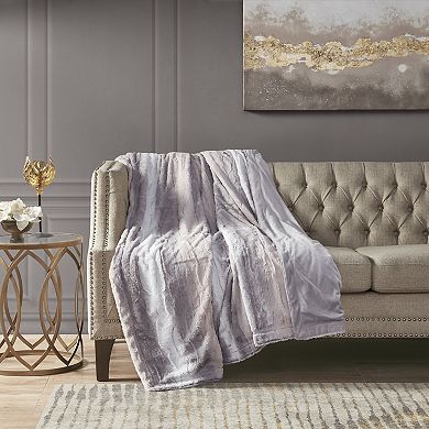 Madison Park Zuri Luxury Soft Faux Fur Throw Blanket