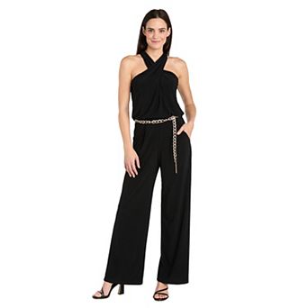 Women's R&M Richards Cross Front Halter Jumpsuit