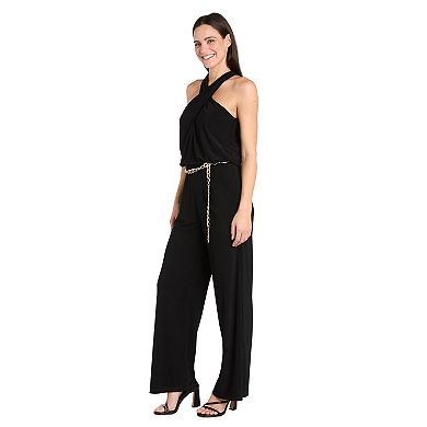 Women's R&M Richards Cross Front Halter Jumpsuit