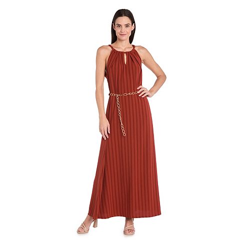 Женские платья R&M Women's R&M Richards Tie Back Textured Tank Top Dress