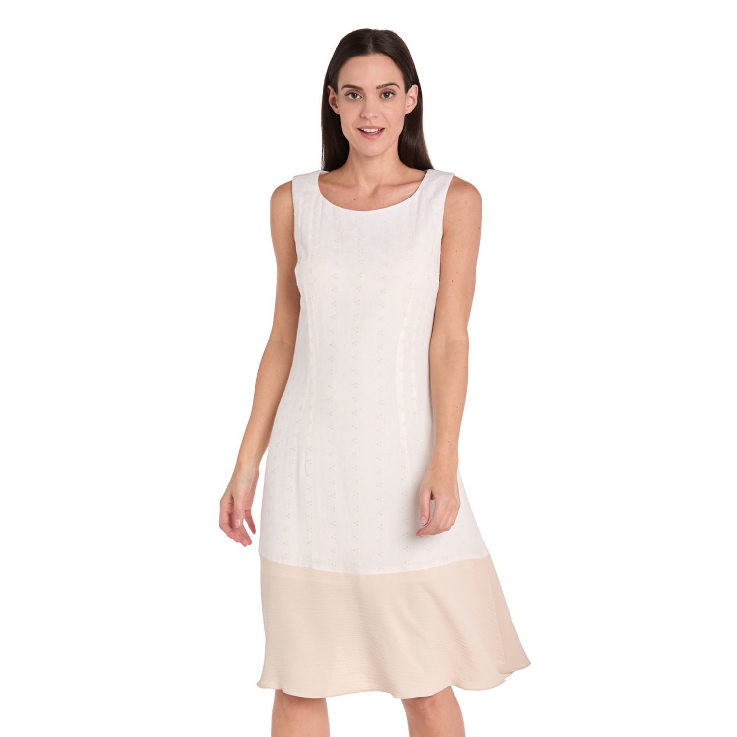 Женские платья R&M Richards Mixed Media Tea Length Dress