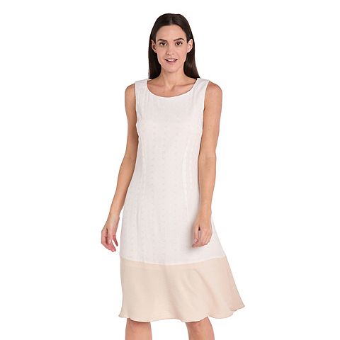 Женские платья R&M Women's R&M Richards Mixed Media Tea Length Dress
