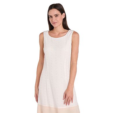 Women's R&M Richards Mixed Media Tea Length Dress