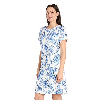 Women's R&M Richards Floral Print T-Shirt Dress