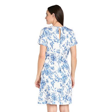 Women's R&M Richards Floral Print T-Shirt Dress