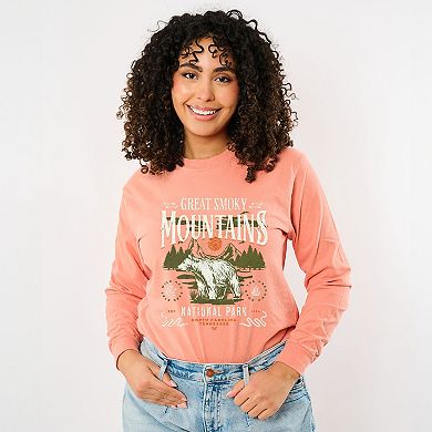 Simply Sage Market Great Smokey Mountains National Park Bear Garment Dyed Long Sleeve