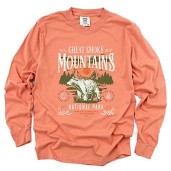 Simply Sage Market Great Smokey Mountains National Park Bear Garment Dyed Long Sleeve