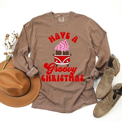 Simply Sage Market Groovy Christmas Van Garment Dyed Long Sleeve