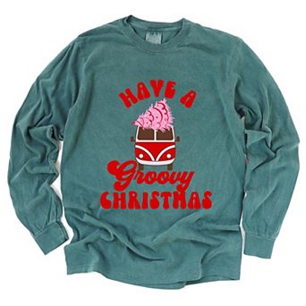 Simply Sage Market Groovy Christmas Van Garment Dyed Long Sleeve