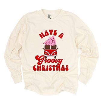 Simply Sage Market Groovy Christmas Van Garment Dyed Long Sleeve