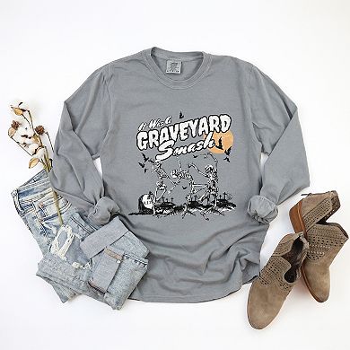 Simply Sage Market Graveyard Smash Skeleton Garment Dyed Long Sleeve