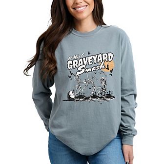 Simply Sage Market Graveyard Smash Skeleton Garment Dyed Long Sleeve