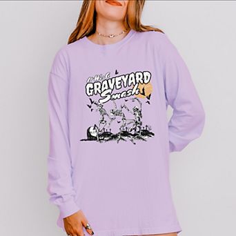 Simply Sage Market Graveyard Smash Skeleton Garment Dyed Long Sleeve