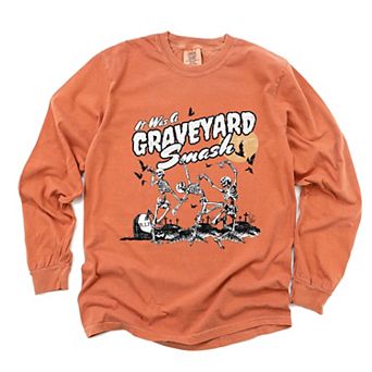 Simply Sage Market Graveyard Smash Skeleton Garment Dyed Long Sleeve