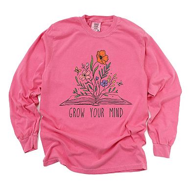 Simply Sage Market Grow Your Mind Floral Garment Dyed Long Sleeve