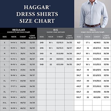 Big & Tall Haggar® Wrinkle Free Classic Fit Dress Shirt