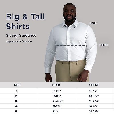kohl's haggar dress shirt Big & Tall Haggar® Wrinkle Free Classic Fit Dress Shirt