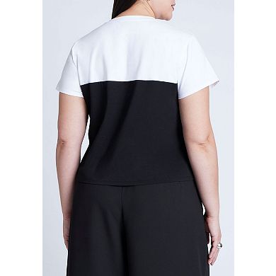 ELOQUII Women's Plus Size Twofer Tee