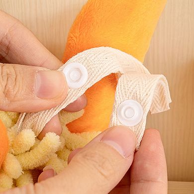 2Pcs Fuzzy Ball Hand Towels, Soft Absorbent Chenille Hand Towel, Cute Bear Shape Hanging Towel 7"x7"