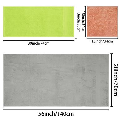 Cotton Hand Towels for Bathroom, 10 Pack Solid Textured Hand Towel Set, 28"x56"&13"x30"&13"x13"