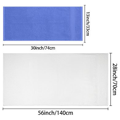 Cotton Hand Towels for Bathroom, 4 Pack Solid Textured Hand Towel Set for Bath, 13"x30"&28"x56"