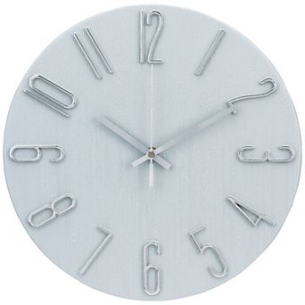Wall Clock Silent Non-Ticking Analog Clocks Battery Operated Classic Decorative, 12 Inch