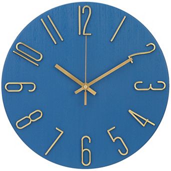 Wall Clock Silent Non-Ticking Analog Clocks Battery Operated Classic Decorative, 12 Inch