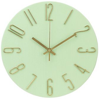 Wall Clock Silent Non-Ticking Analog Clocks Battery Operated Classic Decorative, 12 Inch