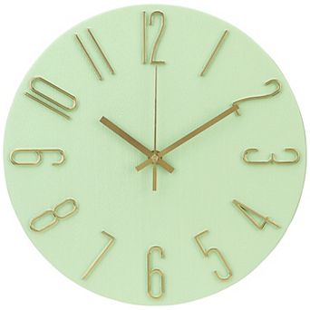 Wall Clock Silent Non-Ticking Analog Clocks Battery Operated Classic Decorative, 12 Inch