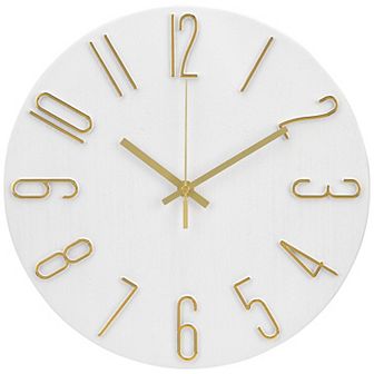 Wall Clock Silent Non-Ticking Analog Clocks Battery Operated Classic Decorative, 12 Inch